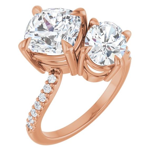 Two-Stone Bypass Engagement Ring