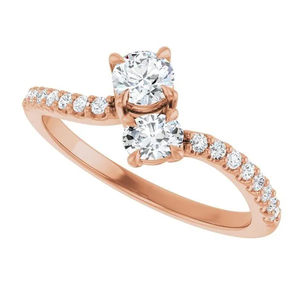 Two-Stone Bypass Engagement Ring Image 5 Raleigh Diamond Fine Jewelry Raleigh, NC