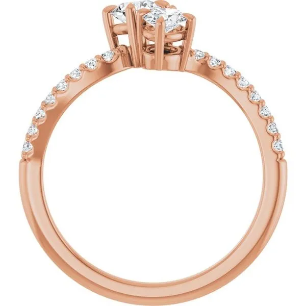 Two-Stone Bypass Engagement Ring Image 2 Raleigh Diamond Fine Jewelry Raleigh, NC