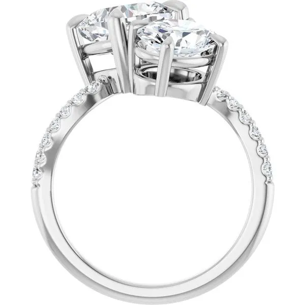 Two-Stone Bypass Engagement Ring Image 2 Raleigh Diamond Fine Jewelry Raleigh, NC