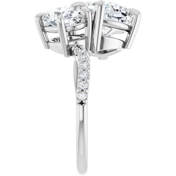 Two-Stone Bypass Engagement Ring Image 4 Raleigh Diamond Fine Jewelry Raleigh, NC