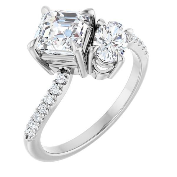 Two-Stone Bypass Engagement Ring