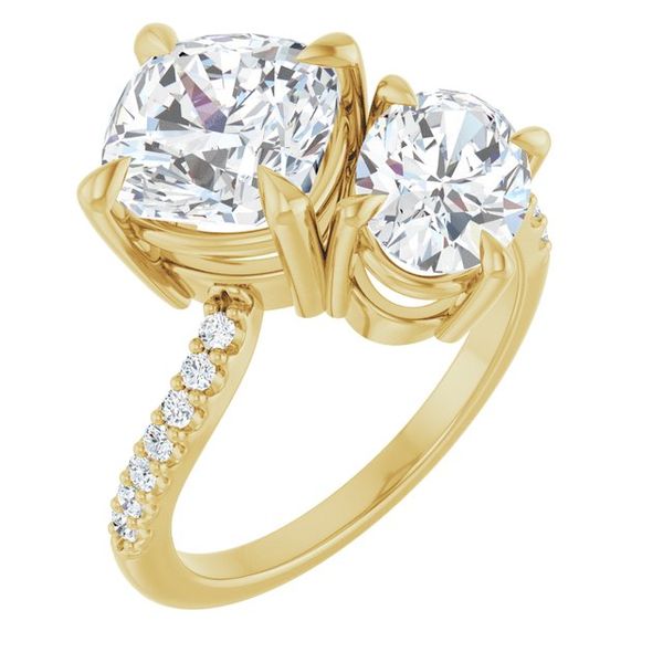 Two-Stone Bypass Engagement Ring