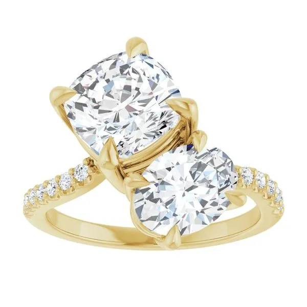 Two-Stone Bypass Engagement Ring Image 3 Raleigh Diamond Fine Jewelry Raleigh, NC
