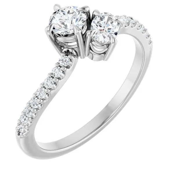 Two-Stone Bypass Engagement Ring