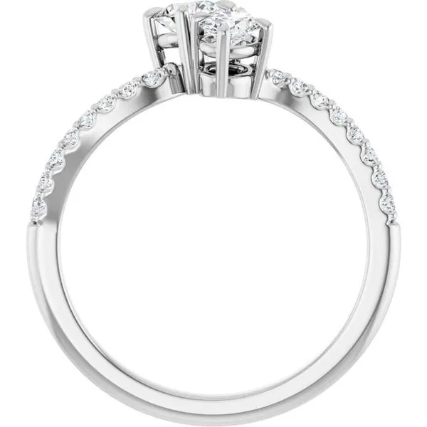 Two-Stone Bypass Engagement Ring Image 2 Raleigh Diamond Fine Jewelry Raleigh, NC