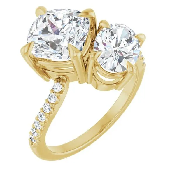 Two-Stone Bypass Engagement Ring Raleigh Diamond Fine Jewelry Raleigh, NC