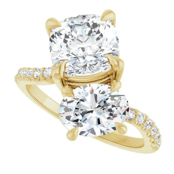 Two-Stone Bypass Engagement Ring Image 5 Raleigh Diamond Fine Jewelry Raleigh, NC