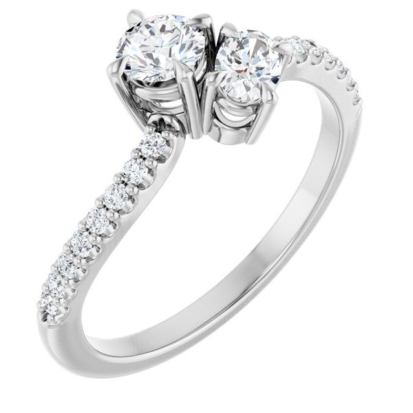 Two-Stone Bypass Engagement Ring