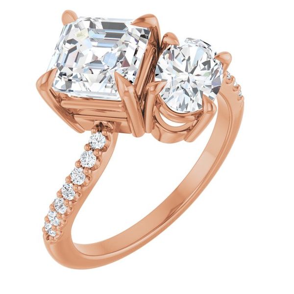 Two-Stone Bypass Engagement Ring