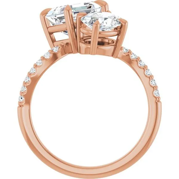 Two-Stone Bypass Engagement Ring Image 2 Raleigh Diamond Fine Jewelry Raleigh, NC