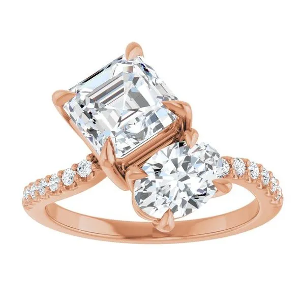 Two-Stone Bypass Engagement Ring Image 3 Raleigh Diamond Fine Jewelry Raleigh, NC