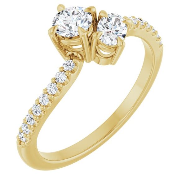 Two-Stone Bypass Engagement Ring