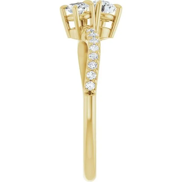 Two-Stone Bypass Engagement Ring Image 4 Raleigh Diamond Fine Jewelry Raleigh, NC