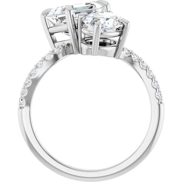 Two-Stone Bypass Engagement Ring Image 2 Raleigh Diamond Fine Jewelry Raleigh, NC