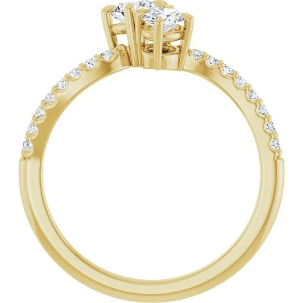 Two-Stone Bypass Engagement Ring Image 2 Raleigh Diamond Fine Jewelry Raleigh, NC
