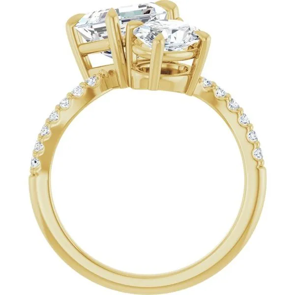 Two-Stone Bypass Engagement Ring Image 2 Raleigh Diamond Fine Jewelry Raleigh, NC