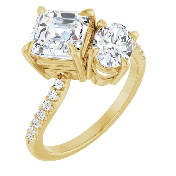 Two-Stone Bypass Engagement Ring