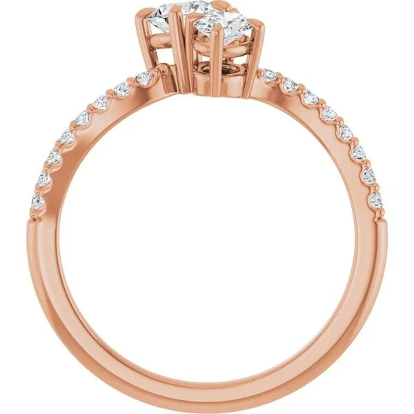 Two-Stone Bypass Engagement Ring Image 2 Raleigh Diamond Fine Jewelry Raleigh, NC
