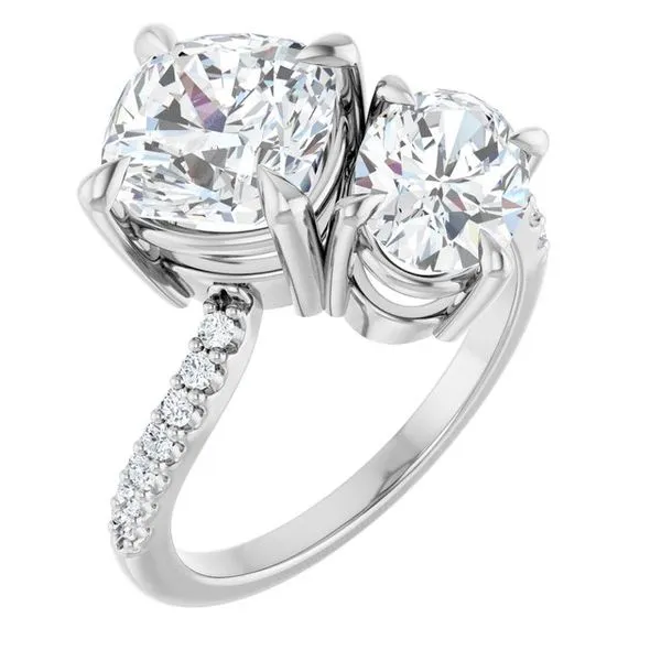 Two-Stone Bypass Engagement Ring