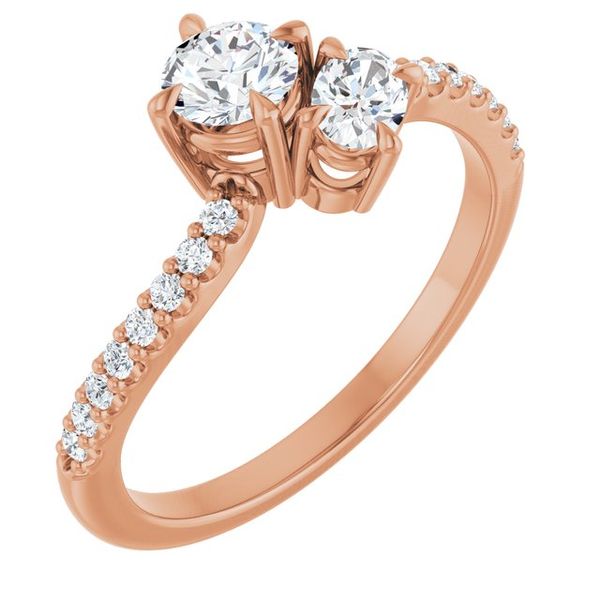 Two-Stone Bypass Engagement Ring