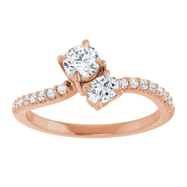 Two-Stone Bypass Engagement Ring Image 3 Raleigh Diamond Fine Jewelry Raleigh, NC