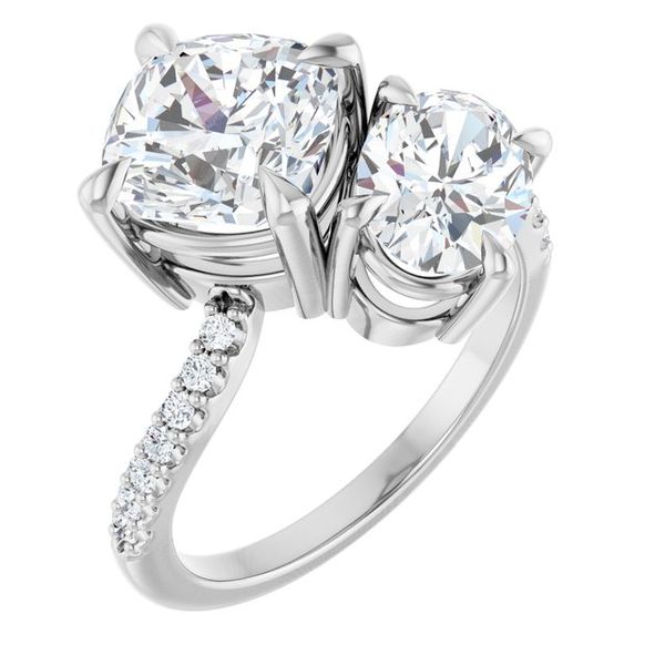 Two-Stone Bypass Engagement Ring
