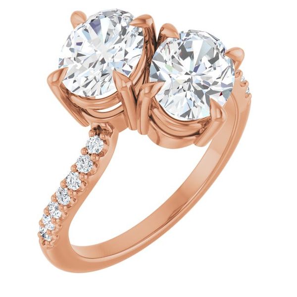 Two-Stone Bypass Engagement Ring