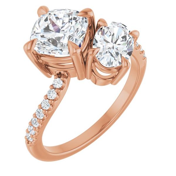Two-Stone Bypass Engagement Ring