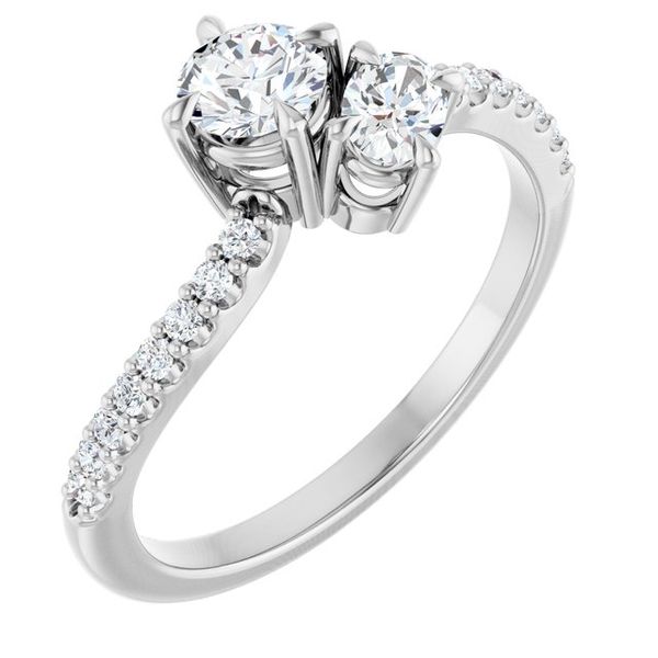 Two-Stone Bypass Engagement Ring