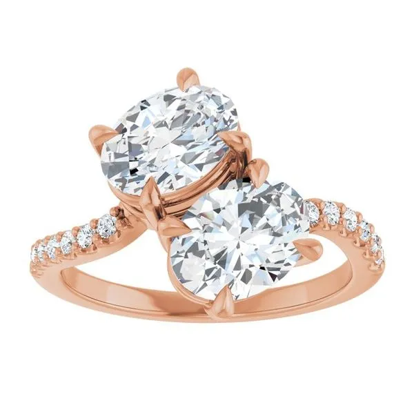 Two-Stone Bypass Engagement Ring Image 3 Raleigh Diamond Fine Jewelry Raleigh, NC