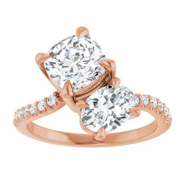 Two-Stone Bypass Engagement Ring Image 3 Raleigh Diamond Fine Jewelry Raleigh, NC