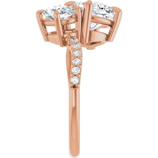 Two-Stone Bypass Engagement Ring Image 4 Raleigh Diamond Fine Jewelry Raleigh, NC