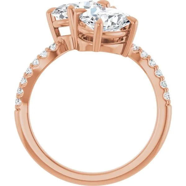 Two-Stone Bypass Engagement Ring Image 2 Raleigh Diamond Fine Jewelry Raleigh, NC