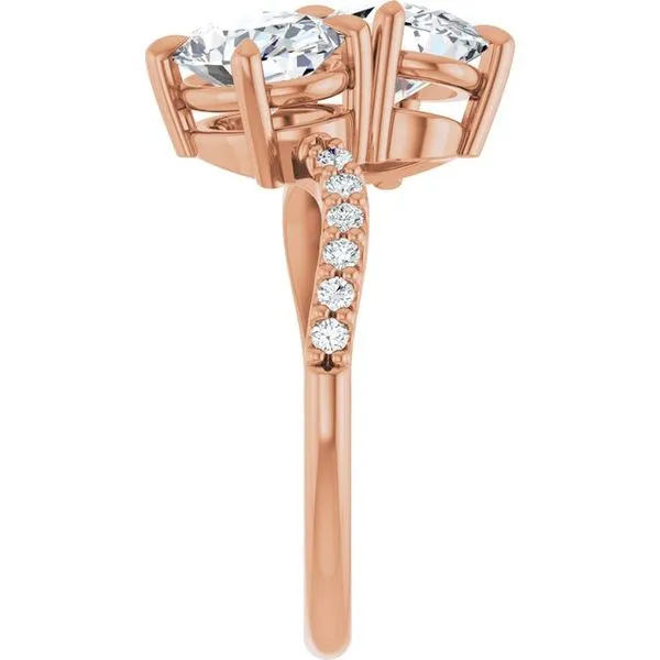 Two-Stone Bypass Engagement Ring Image 4 Raleigh Diamond Fine Jewelry Raleigh, NC