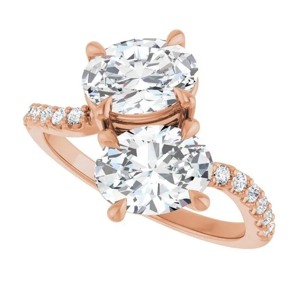 Two-Stone Bypass Engagement Ring Image 5 Raleigh Diamond Fine Jewelry Raleigh, NC