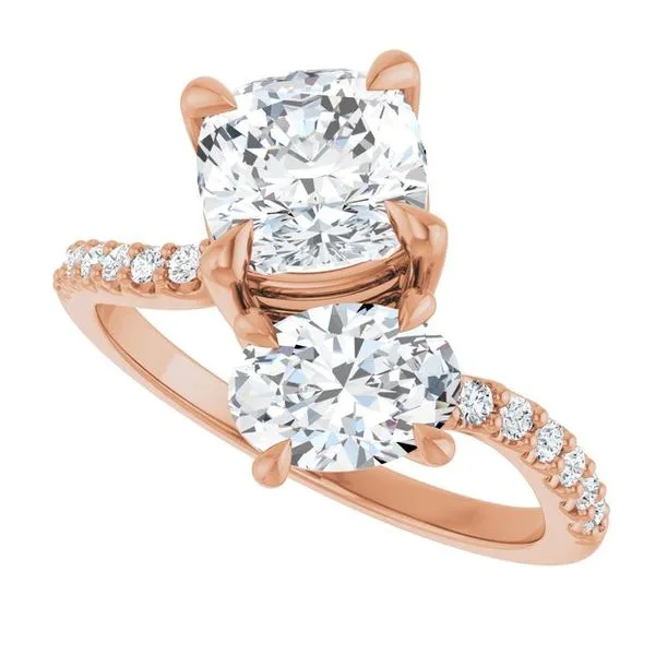 Two-Stone Bypass Engagement Ring Image 5 Raleigh Diamond Fine Jewelry Raleigh, NC