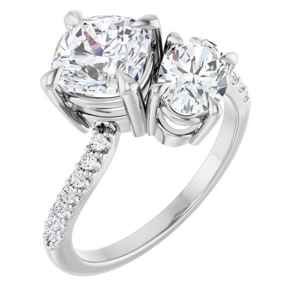 Two-Stone Bypass Engagement Ring