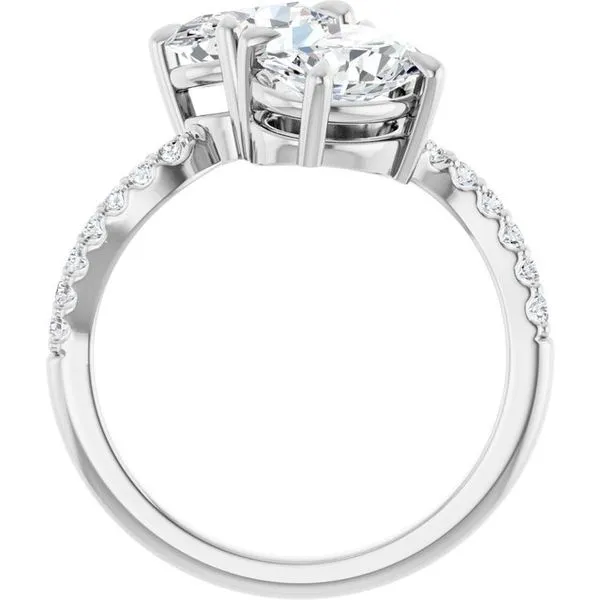 Two-Stone Bypass Engagement Ring Image 2 Raleigh Diamond Fine Jewelry Raleigh, NC