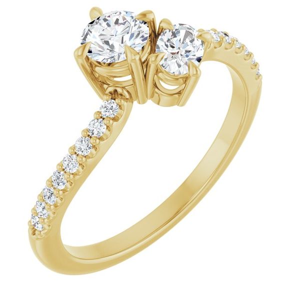 Two-Stone Bypass Engagement Ring