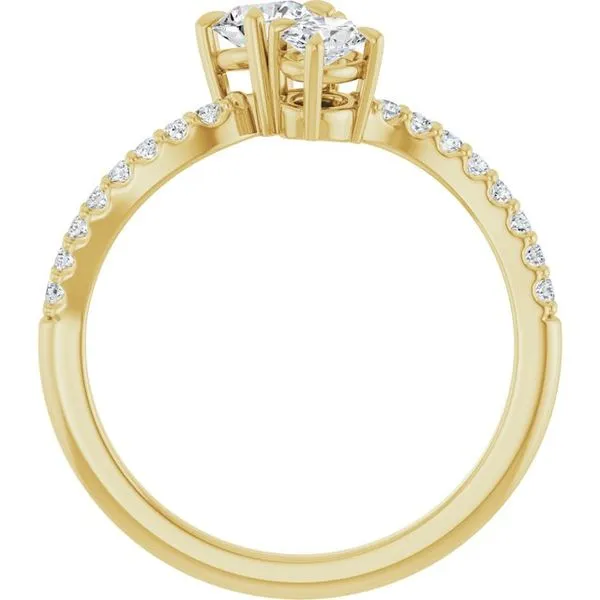 Two-Stone Bypass Engagement Ring Image 2 Raleigh Diamond Fine Jewelry Raleigh, NC
