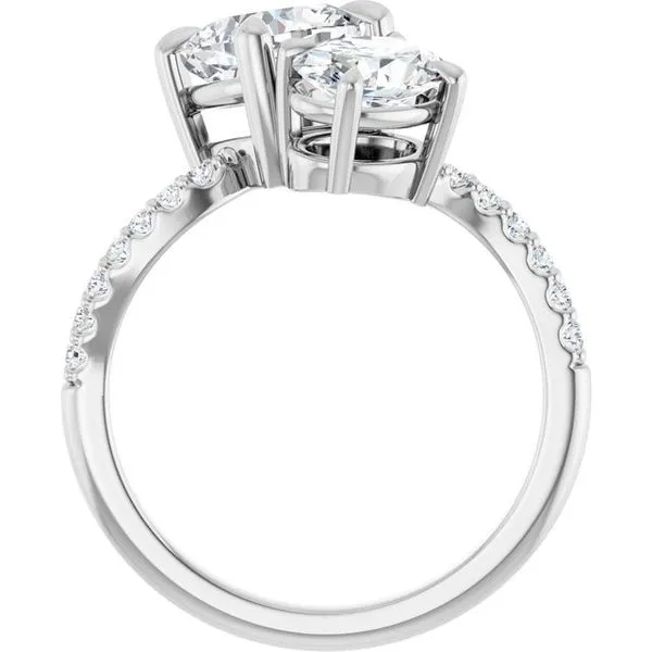 Two-Stone Bypass Engagement Ring Image 2 Raleigh Diamond Fine Jewelry Raleigh, NC