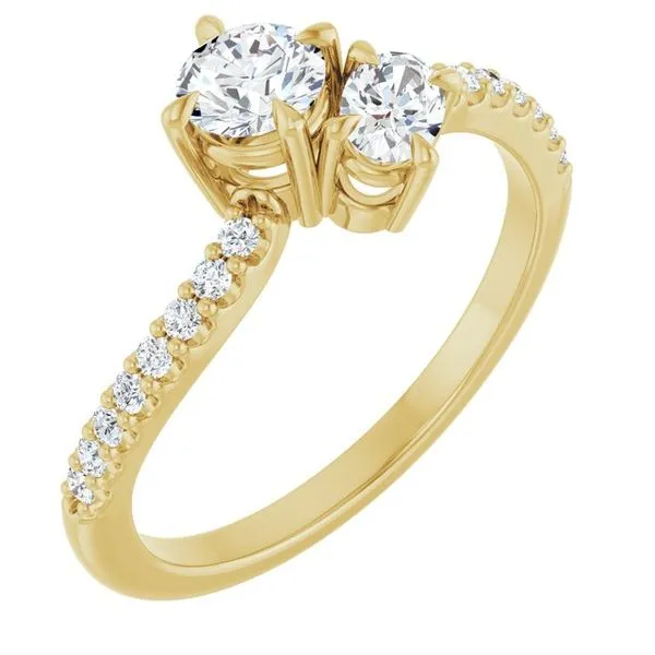 Two-Stone Bypass Engagement Ring Raleigh Diamond Fine Jewelry Raleigh, NC