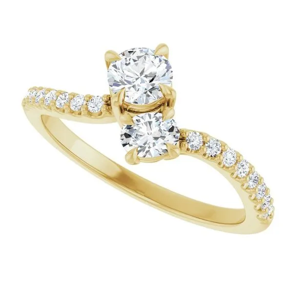 Two-Stone Bypass Engagement Ring Image 5 Raleigh Diamond Fine Jewelry Raleigh, NC