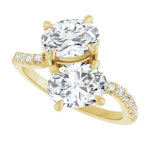 Two-Stone Bypass Engagement Ring Image 5 Raleigh Diamond Fine Jewelry Raleigh, NC