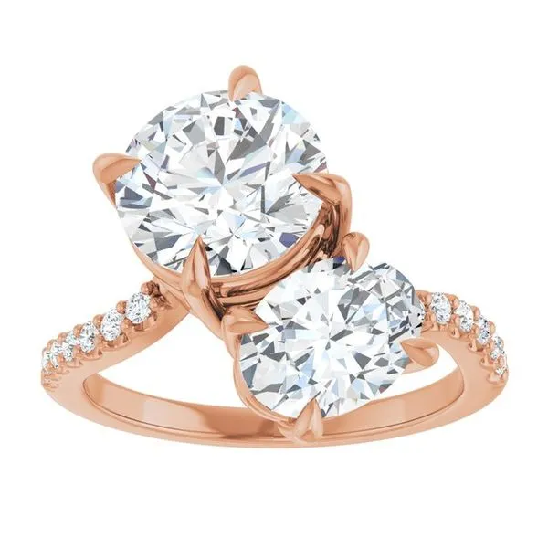 Two-Stone Bypass Engagement Ring Image 3 Raleigh Diamond Fine Jewelry Raleigh, NC
