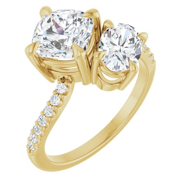 Two-Stone Bypass Engagement Ring