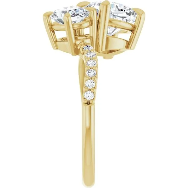 Two-Stone Bypass Engagement Ring Image 4 Raleigh Diamond Fine Jewelry Raleigh, NC