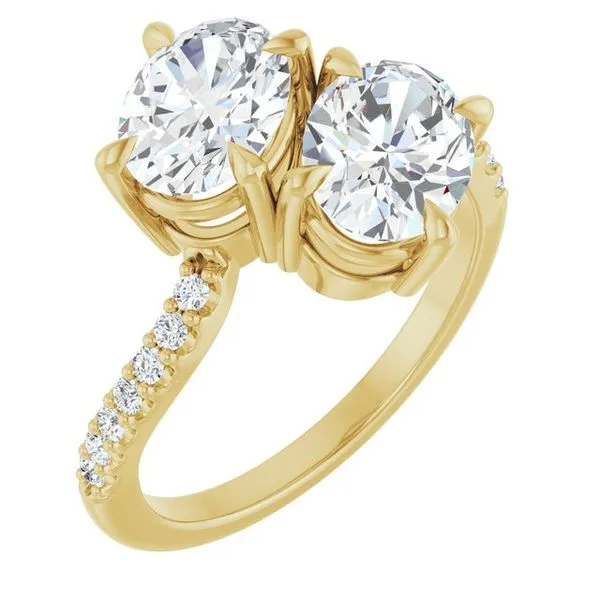 Two-Stone Bypass Engagement Ring