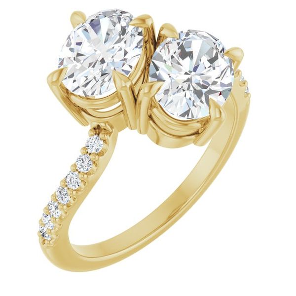 Two-Stone Bypass Engagement Ring